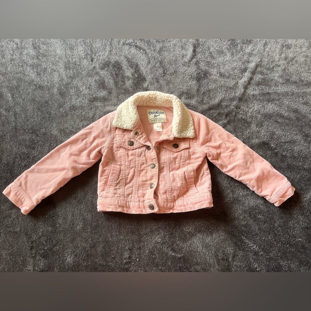 OshKosh B’Gosh Toddler Girls’ Corduroy Sherpa Jacket - Pink